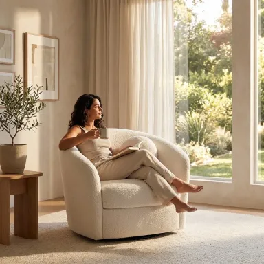 Sofa Đơn Oliver | Ghế Thư Giãn Cá Nhân Khung Gỗ Tinh Giản - Tùy Chọn Da/Vải Cao Cấp Theo Yêu Cầu | Space T