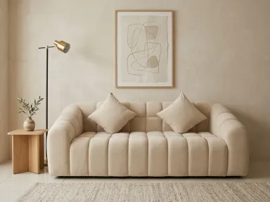 Sofa Bánh Mì Ngọt 2m Khung Gỗ Tự Nhiên