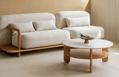 Bàn Cafe Tròn Mặt Đá TRESO ZIATTI - Chất Liệu Gỗ Sồi - Nhập Khẩu Hàn Quốc từ Space T