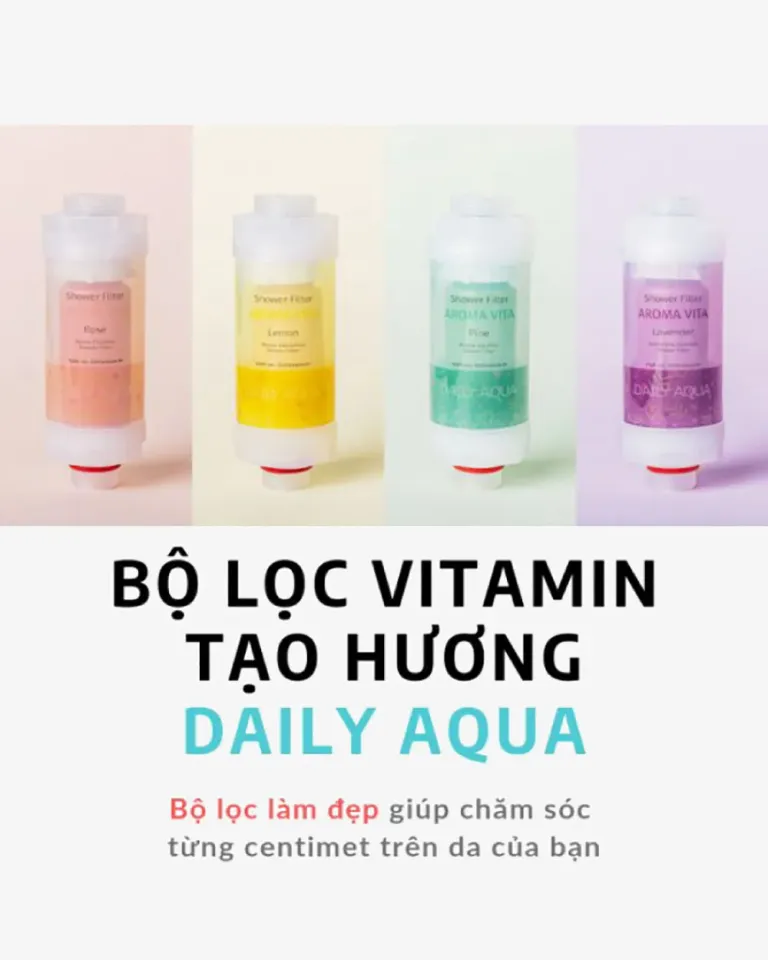 Hộp Lọc Vòi Sen Vitamin Hương Hoa Hồng
