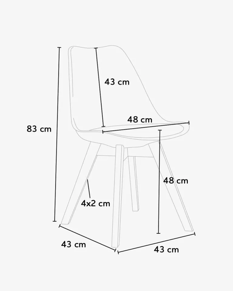 Ghế Eames Chân Gỗ Sồi