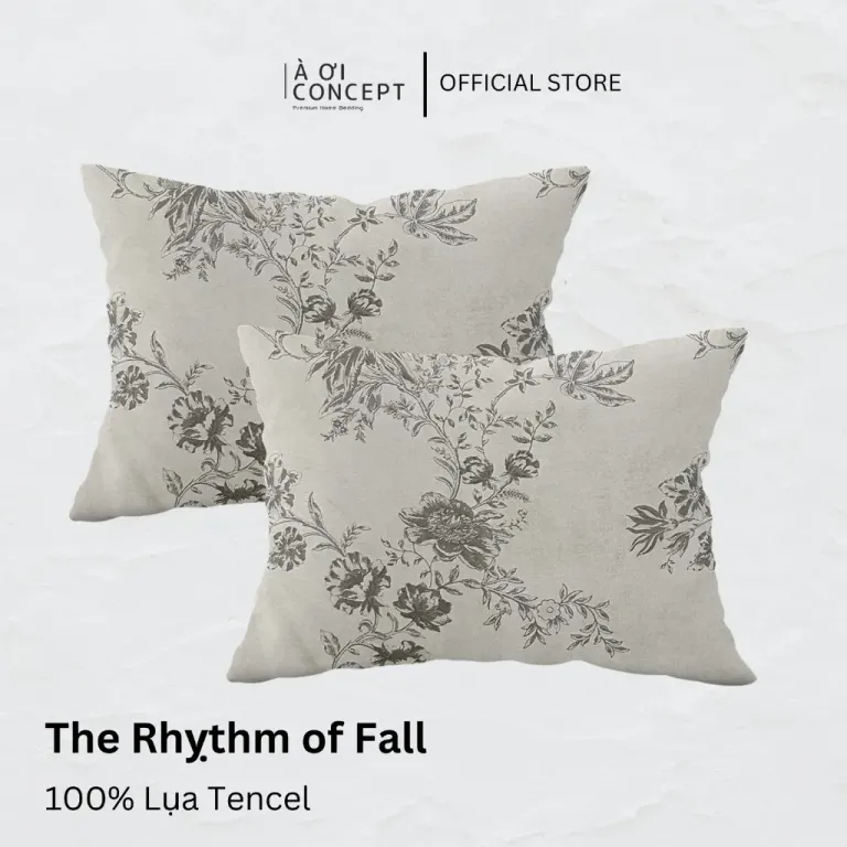 Vỏ Gối Nằm Lụa Tencel 60s Hoa Văn Rhythm Of Fall