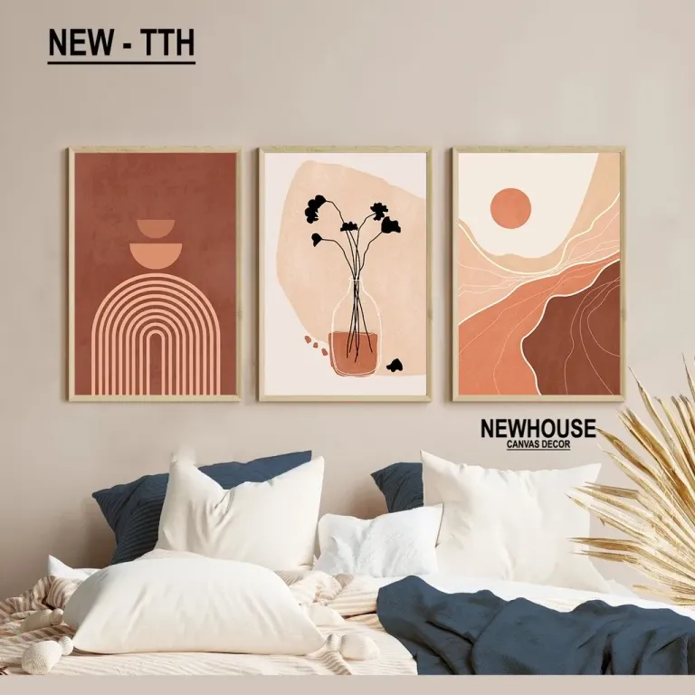 Set 3 Tranh Treo Tường Canvas Mẫu TTH