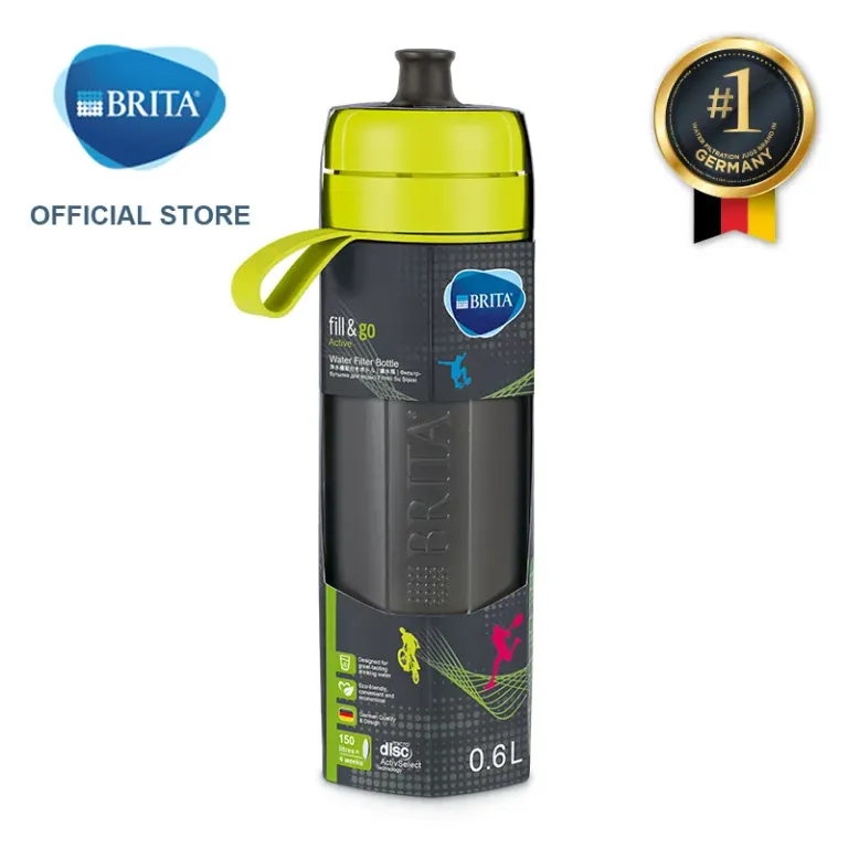 Bình Lọc Nước BRITA Active Lime 600ml Có Sẵn 1 Đĩa Lọc Microdisc