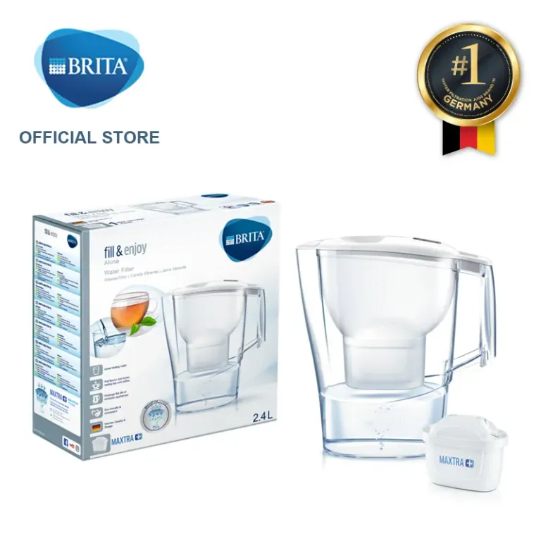 Bình Lọc Nước BRITA Aluna Cool White 2.4L Có Sẵn 1 Lõi Lọc Maxtra Plus