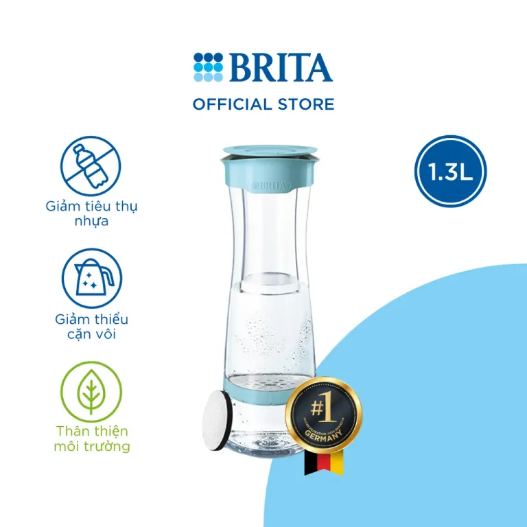 BRITA Fill & Serve Mind Water Filter Carafe 1.3L, white with 4 MicroDisc