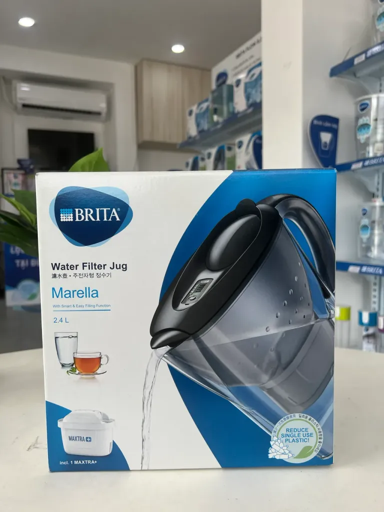 Bình Lọc Nước BRITA Marella Basic Graphite 2.4L Có Sẵn 1 Lõi Lọc Maxtra Plus