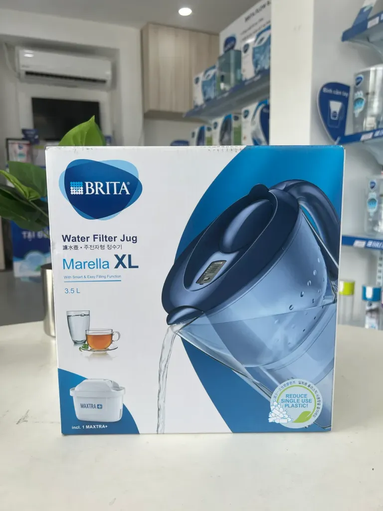 Bình Lọc Nước BRITA Marella XL Blue 3.5L Có Sẵn 1 Lõi Lọc Maxtra Plus