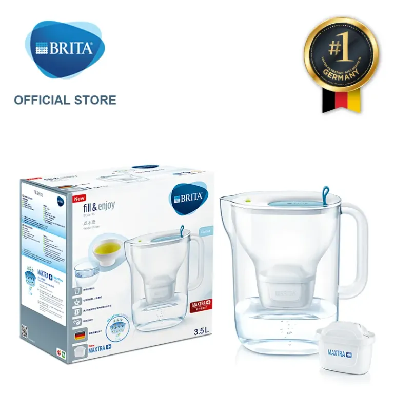 Bình Lọc Nước BRITA Style Blue 2.4L Có Sẵn 1 Lõi Lọc Maxtra+ & SmartLight