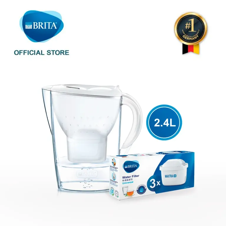 Combo Bình Lọc Nước BRITA Marella Cool 2.4L Kèm Hộp 3 Lõi Lọc BRITA Maxtra Plus