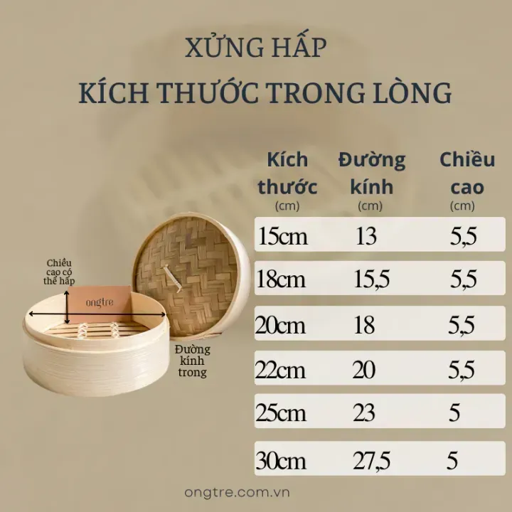 Xửng Hấp Bánh Bao, Há Cảo Bằng Tre