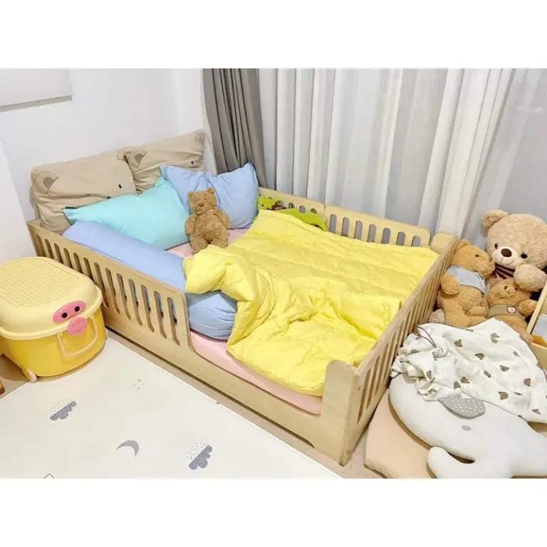 Giường Montessori Gỗ Trẻ Em, Giường Gỗ Chilling Phong Cách Korea