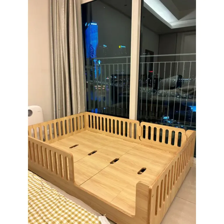 Giường Montessori Gỗ Trẻ Em, Giường Gỗ Chilling Phong Cách Korea