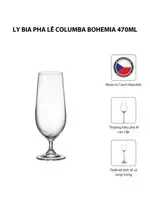 Bộ 6 Ly Bia Pha Lê Columba Bohemia 470ml