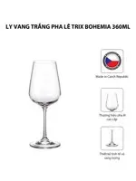 Bộ 6 Ly Vang Trắng Pha Lê Strix Bohemia 360ml