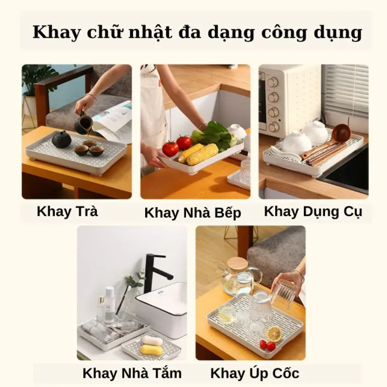 Khay Úp Ly Cốc Nhựa Nguyên Sinh Việt Nhật