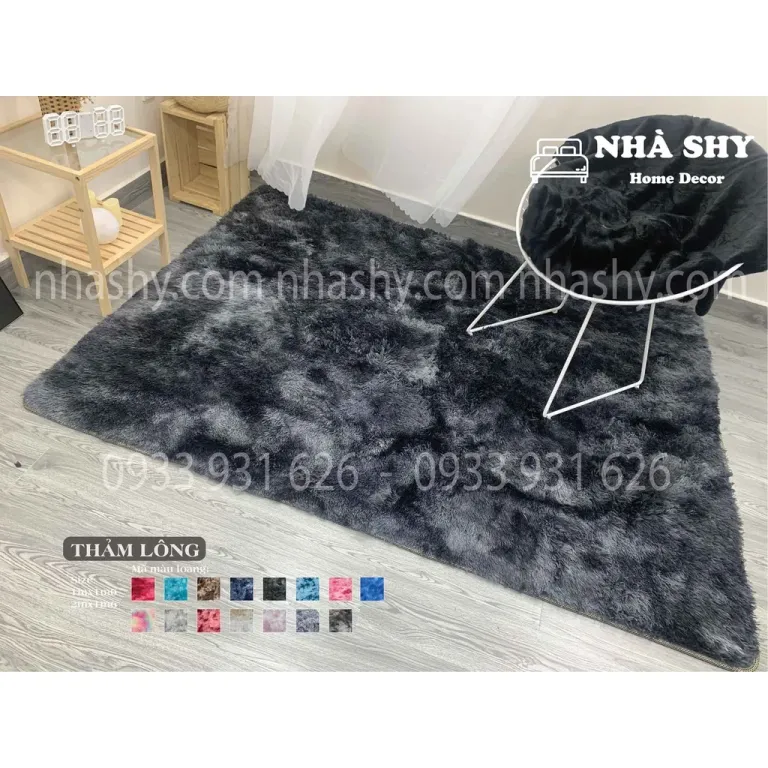 Thảm Lông Trải Sàn Trang Trí Nhà Cửa - Phòng Khách - Phòng Ngủ Size 2mx1m6