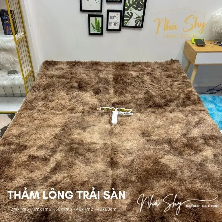 Thảm Lông Trải Sàn Trang Trí Nhà Cửa - Phòng Khách - Phòng Ngủ Size 2mx1m6