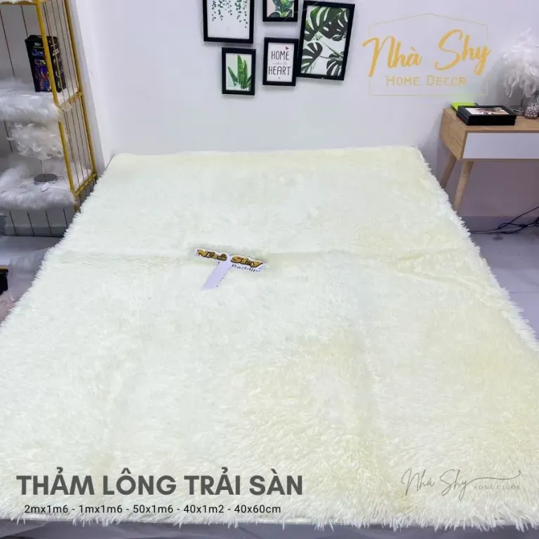 Thảm Lông Trải Sàn Trang Trí Nhà Cửa - Phòng Khách - Phòng Ngủ Size 2mx1m6