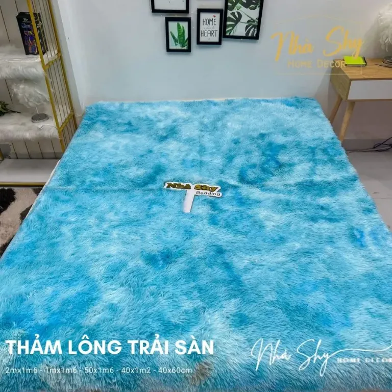 Thảm Lông Trải Sàn Trang Trí Nhà Cửa - Phòng Khách - Phòng Ngủ Size 2mx1m6