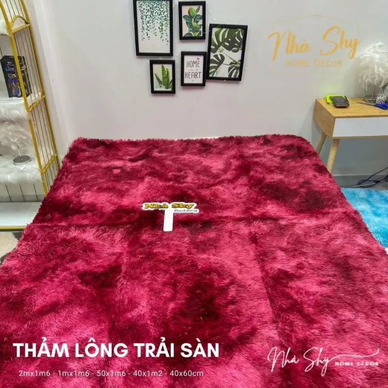 Thảm Lông Trải Sàn Trang Trí Nhà Cửa - Phòng Khách - Phòng Ngủ Size 2mx1m6