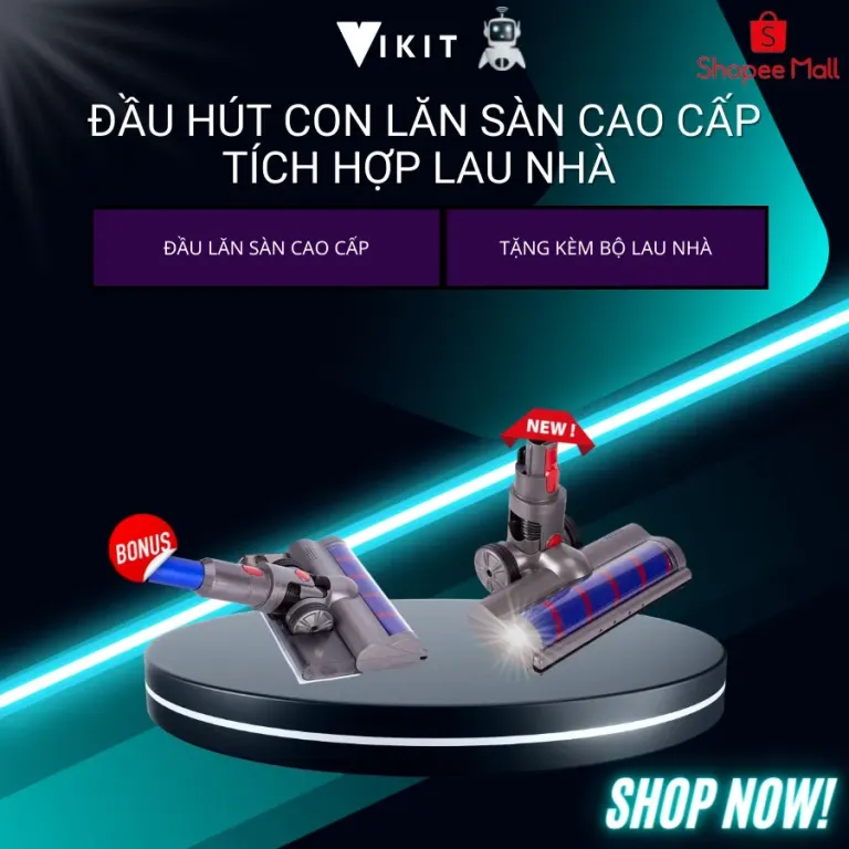 Đầu Hút Con Lăn Máy Hút Bụi Vừa Hút Vừa Lau SP04 (Dành Cho Máy Hút Bụi S1 Và S4)