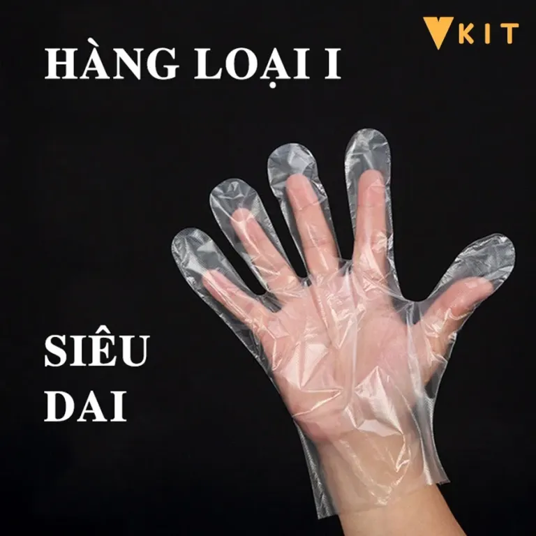 Hàng Loại 1 Set 10 Găng Tay Nilong Sử Dụng 1 Lần Siêu Dai Tiện Lợi VKIT