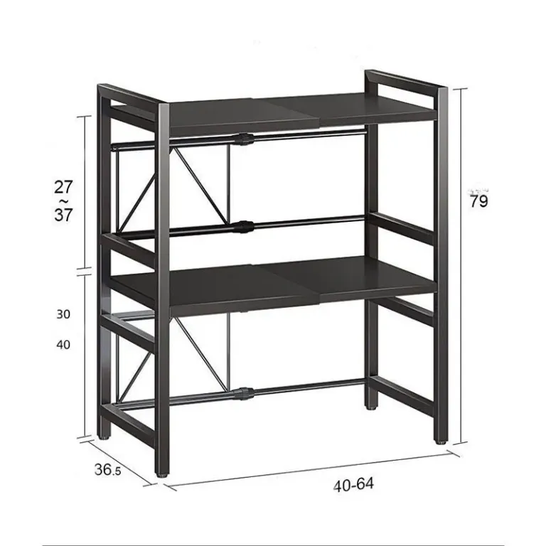 Kệ Lò Vi Sóng 2 Tầng Thông Minh VKIT CHỊU LỰC TỚI 100KG Có Thể Co Giãn Tới 60 cm KVS01