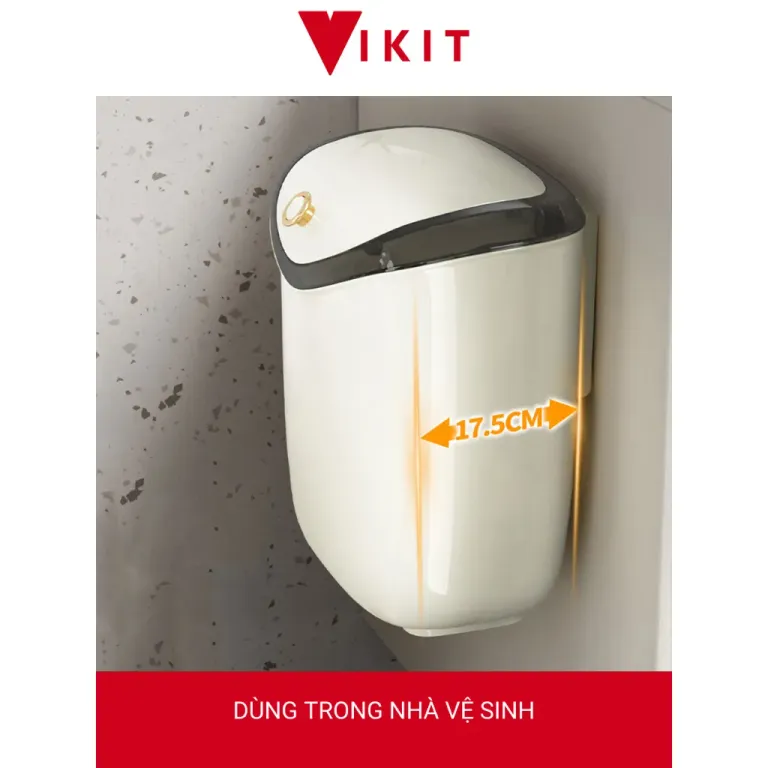 Thùng Đựng Rác Thông Minh Cài Gắn Cánh Tủ Bếp Có Nắp Đậy Vikit R03 MỚI