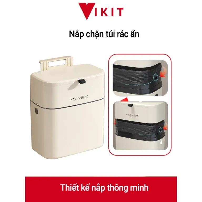 Thùng Đựng Rác Thông Minh Nhựa Cài Cánh Tủ Bếp Vikit R02