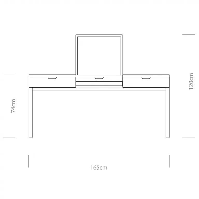 Bàn Trang Điểm M Table Gỗ Teak, Gỗ Sồi, Gỗ Óc Chó Nhiều Màu