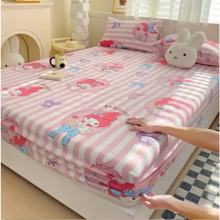 Bộ Ga Gối 3 Món Emmibedding - Drap Ga Trải Giường Bọc Đệm Poly Cotton Nhiều Họa Tiết