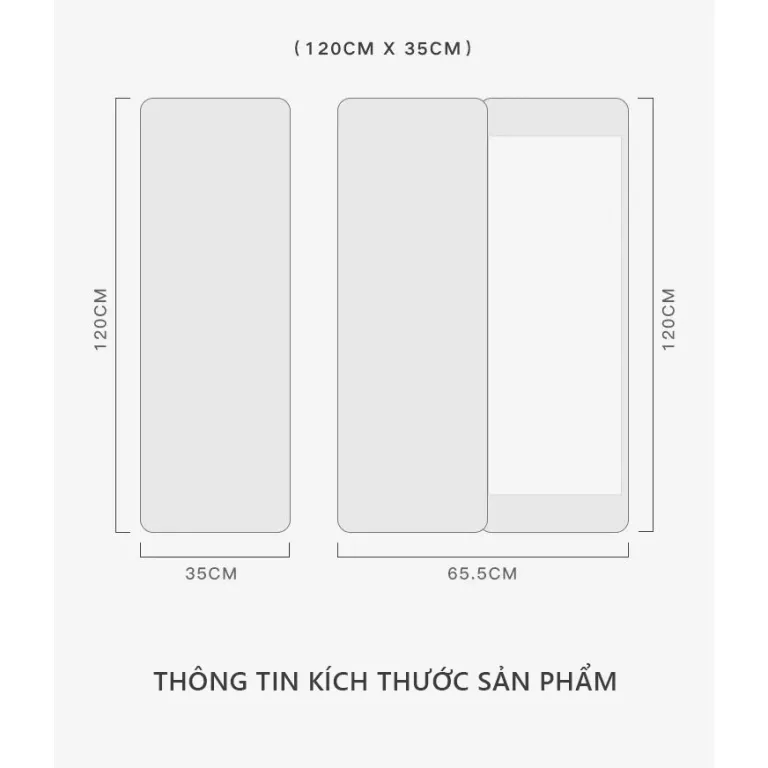 Gương Soi Toàn Thân Treo Tường Cánh Trượt GP263