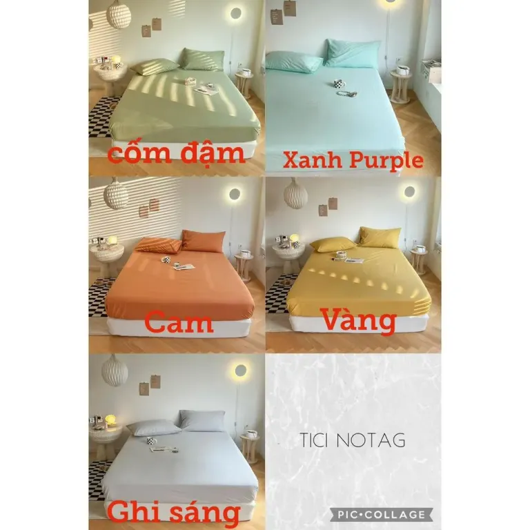 [Đa Dạng Mẫu] Bộ Ga Giường, Ga Gối TC Dùng Cho Homestay, Nhà Nghỉ Và Decor Phòng Ngủ Emmibedding Gồm 1 Ga Và 2 Áo Gối Nằm