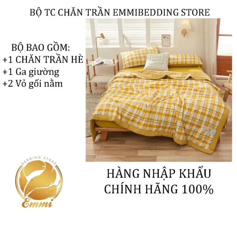 Bộ Chăn Ga Gối Cotton Tici Emmibedding Store