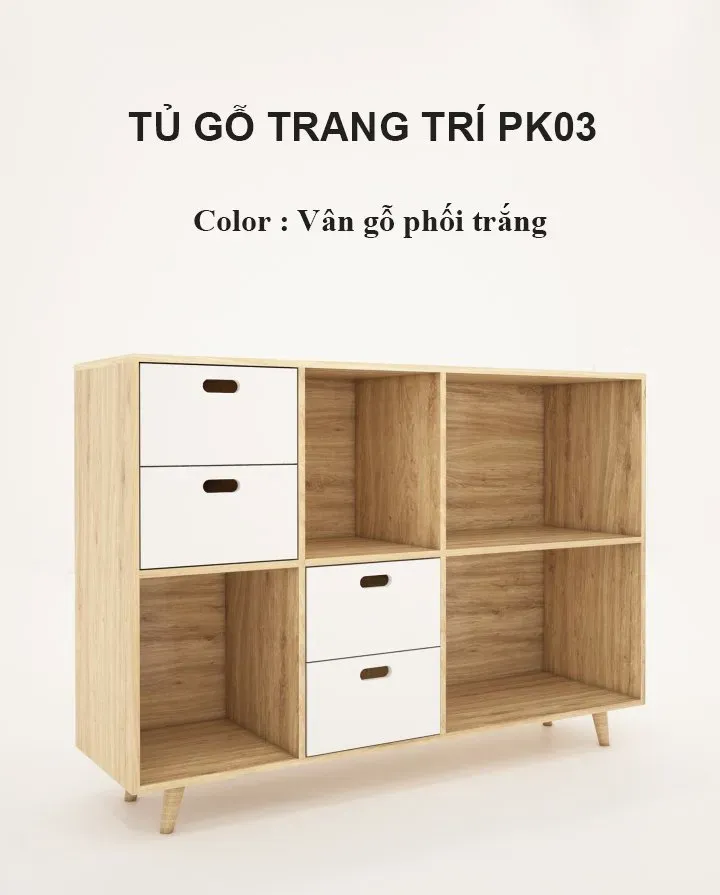 [FREESHIP HCM] Tủ Gỗ Trang Trí, Kệ Trang Trí Tatana PK03 - Có Thiết Kế Theo Yêu Cầu Khách Hàng