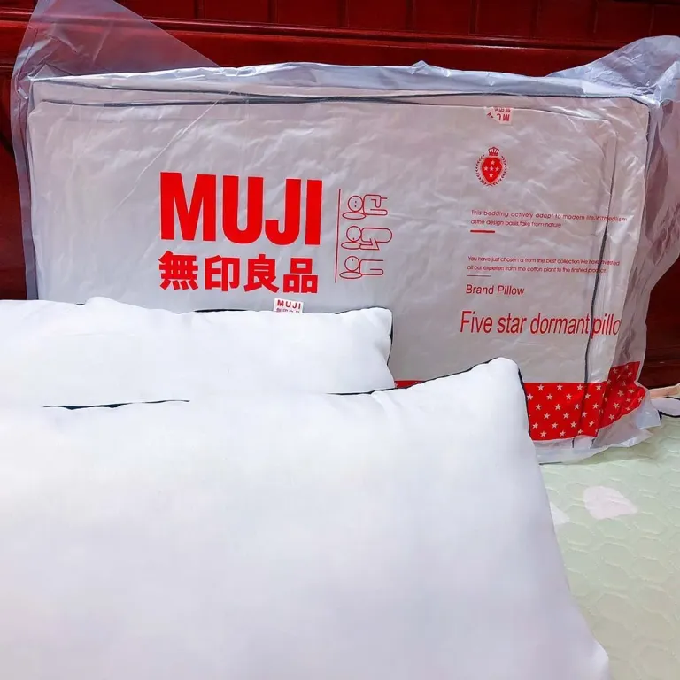 Một Đôi Ruột Gối Bông Muji Chính Hãng TOPAZ Nhập Khẩu Cao Cấp Chất Liệu COTTON Mang Lại Cảm Giác Mềm Mại Êm Ái