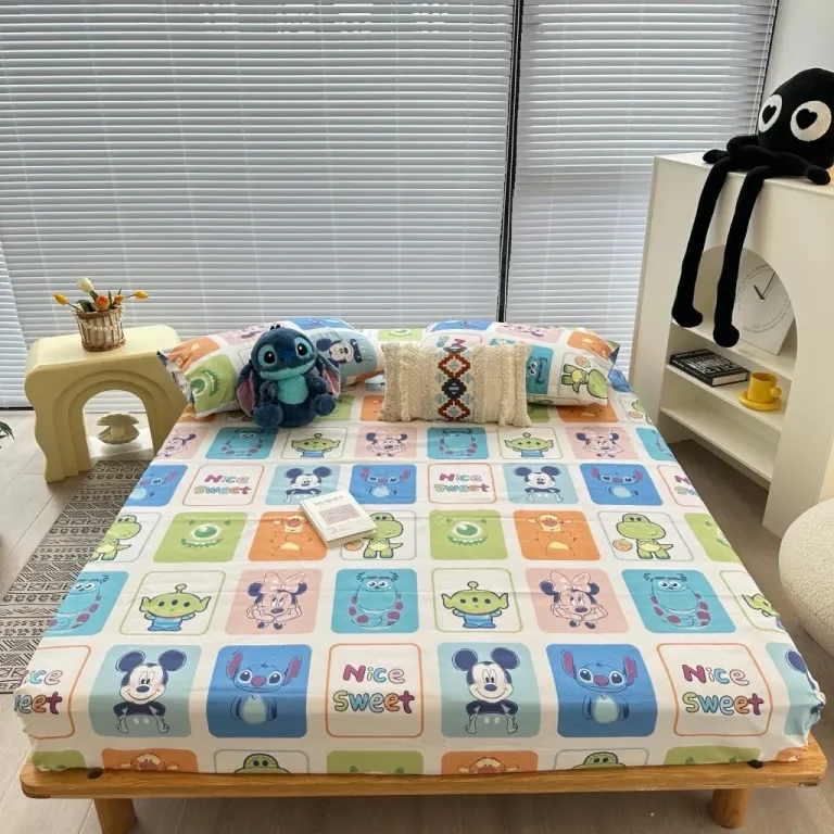 Bộ Ga Gối Cotton 3D Emmibedding Hàng Đẹp Họa Tiết Cực Xinh Cho Bé, Drap Ga Bọc Giường Đủ Size Kích Thước