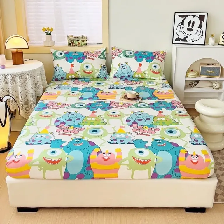 Bộ Ga Gối Cotton 3D Emmibedding Hàng Đẹp Họa Tiết Cực Xinh Cho Bé, Drap Ga Bọc Giường Đủ Size Kích Thước