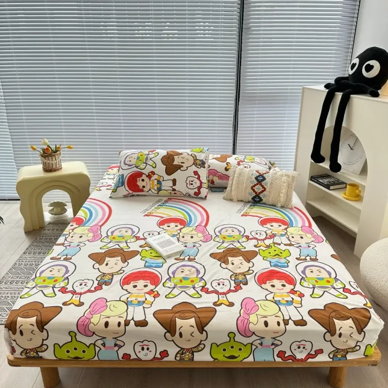 Bộ Ga Gối Cotton 3D Emmibedding Hàng Đẹp Họa Tiết Cực Xinh Cho Bé, Drap Ga Bọc Giường Đủ Size Kích Thước