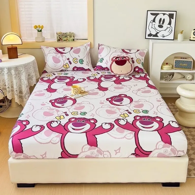 Bộ Ga Gối Cotton 3D Emmibedding Hàng Đẹp Họa Tiết Cực Xinh Cho Bé, Drap Ga Bọc Giường Đủ Size Kích Thước