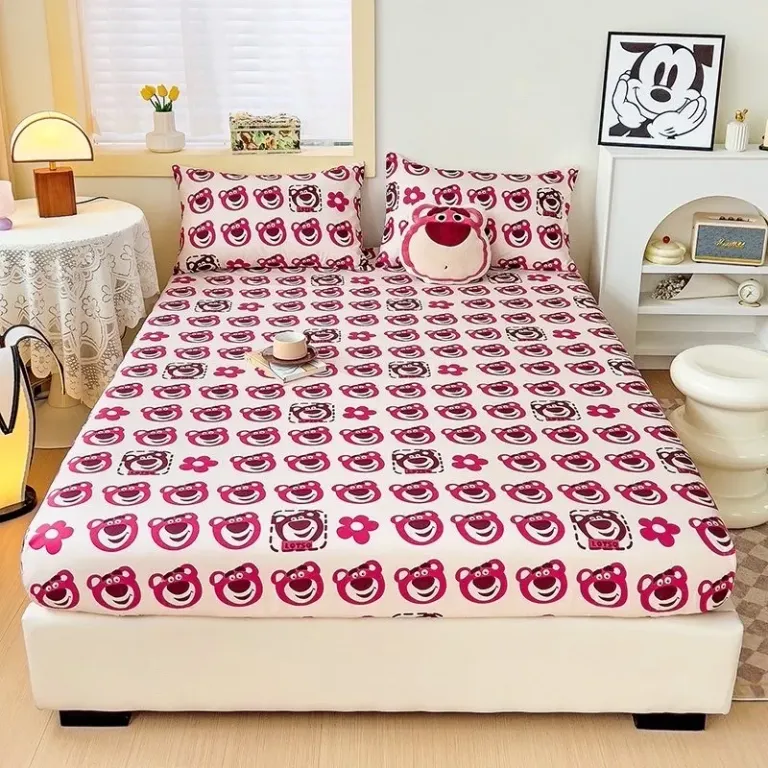 Bộ Ga Gối Cotton 3D Emmibedding Hàng Đẹp Họa Tiết Cực Xinh Cho Bé, Drap Ga Bọc Giường Đủ Size Kích Thước