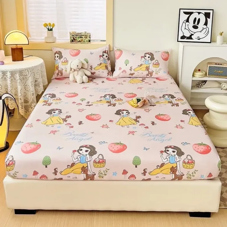 Bộ Ga Gối Cotton 3D Emmibedding Hàng Đẹp Họa Tiết Cực Xinh Cho Bé, Drap Ga Bọc Giường Đủ Size Kích Thước