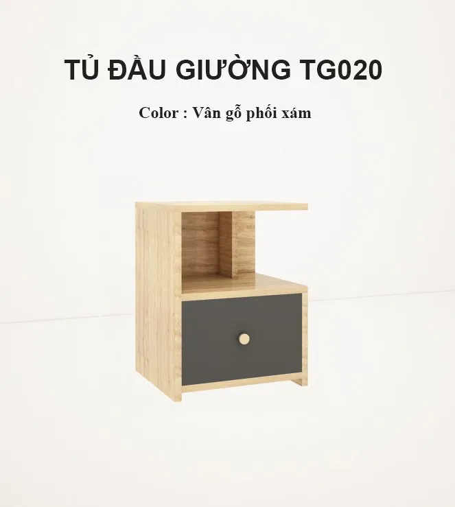 [FREESHIP] Tủ Đầu Giường, Tab Đầu Giường Gỗ MDF Tatana TG020 - Có Thiết Kế Theo Yêu Cầu Khách Hàng