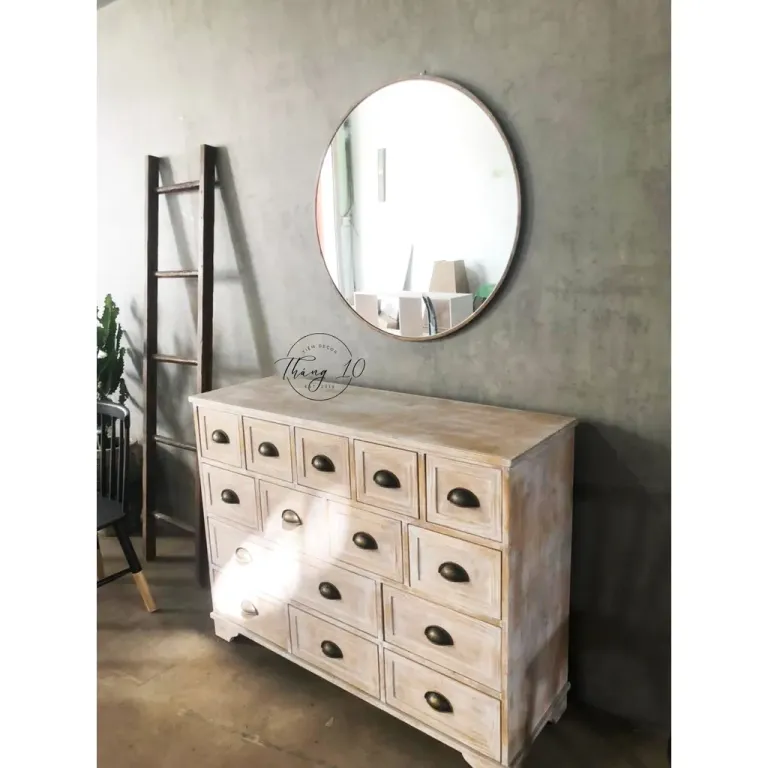 Cabinet / Tủ Trưng Bày Nhiều Ngăn Màu Giả Cổ T28