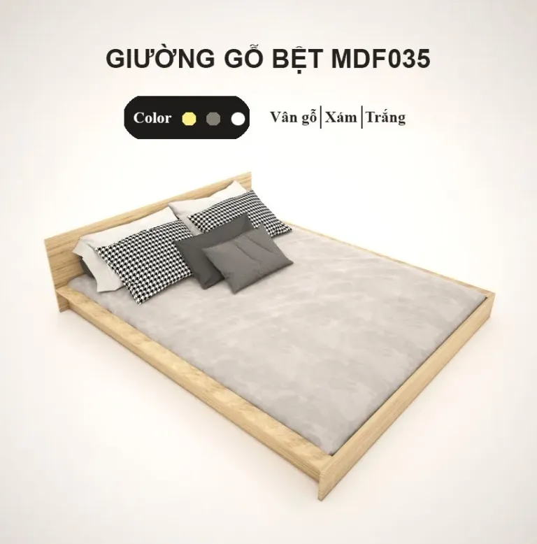 [FREESHIP HCM] Giường Gỗ MDF Bệt Kiểu Nhật Tatana MDF035 - Có Thiết Kế Theo Yêu Cầu Khách Hàng