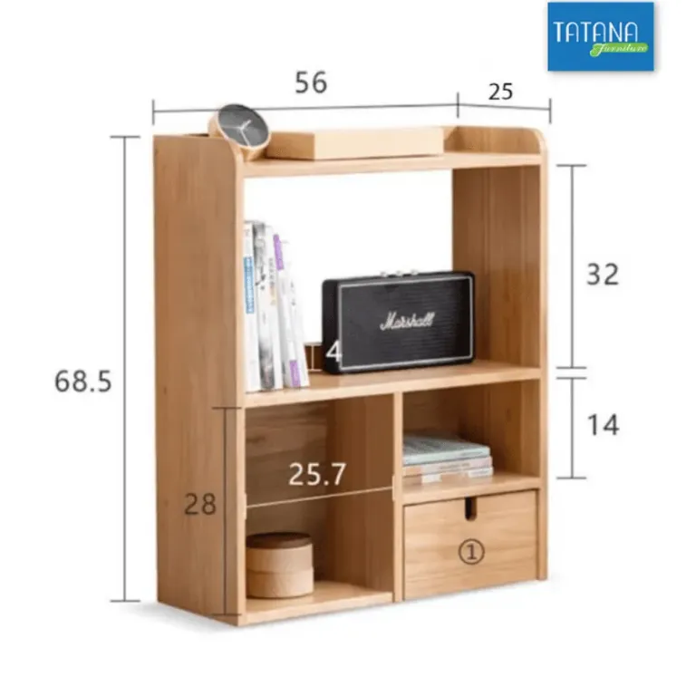 [FREESHIP HCM] Kệ Sách Gỗ MDF Tatana KS007 - Có Thiết Kế Theo Yêu Cầu Khách Hàng