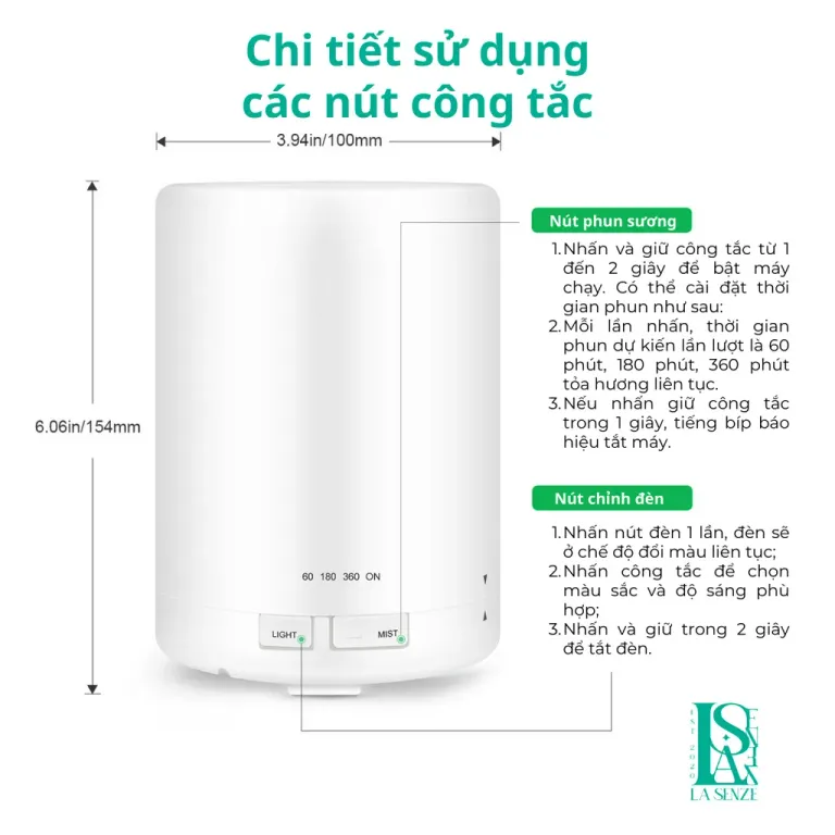 Máy Khuếch Tán Tinh Dầu AROMA TOWER DIFFUSER 300ML