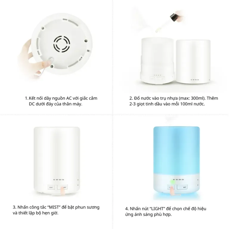 Máy Khuếch Tán Tinh Dầu AROMA TOWER DIFFUSER 300ML