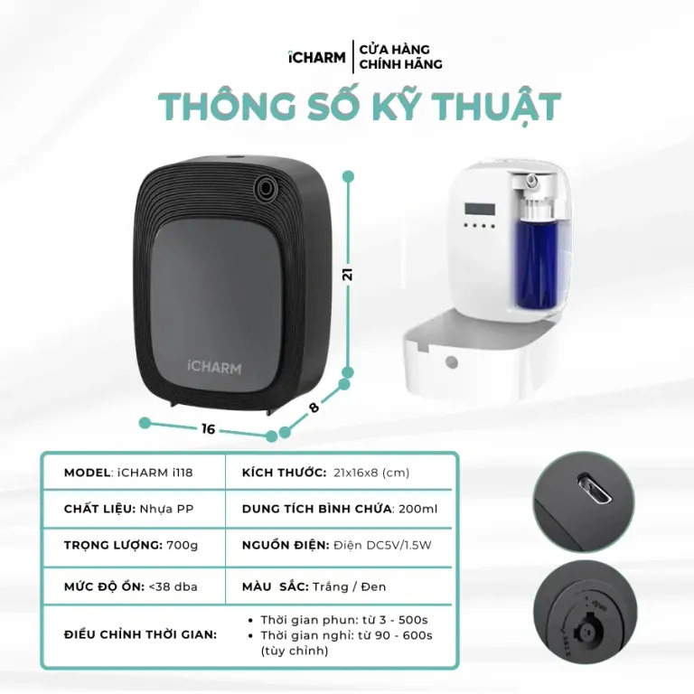 Máy Xông Tinh Dầu iCHARM i118